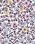 Garden Reverie Plum floral wallpaper in plum and rose
