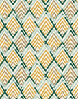 Gilded Crossing Emerald chevron geometric wallpaper in emerald and ivory