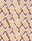 Gilded Crossing Oxblood chevron geometric wallpaper in oxblood and blush