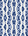 Gilded Rain Indigo geometric wallpaper in indigo and linen
