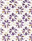 Gilt Scatter Plum floral scatter wallpaper in plum and gold