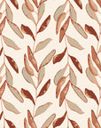 Hanging Garden Terracotta botanical wallpaper in terracotta and sand