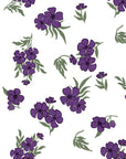 Hidden Garden Aubergine floral wallpaper in aubergine and lilac