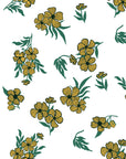 Hidden Garden Emerald floral wallpaper in emerald and gold