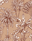 Hush & Palm Terracotta palm trees wallpaper in terracotta and blush