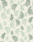 Ink & Sprig Emerald botanical sprig wallpaper in emerald and ivory