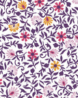 Matisse Reverie Plum folk floral wallpaper in plum and berry