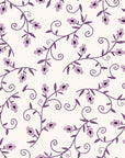 Meadow Wander Plum floral vine wallpaper in plum and pearl