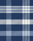 Moors & Mist Navy plaid wallpaper in navy and ivory