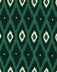Ogee Loom Emerald ikat ogee wallpaper in emerald and gold