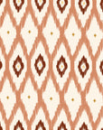 Ogee Loom Terracotta ikat ogee wallpaper in terracotta and cream