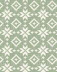Pale Kilim Sage kilim wallpaper in sage and cream