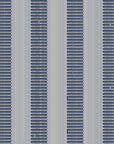 Parlor Stripe Midnight geometric stripe wallpaper in midnight and ivory