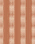Parlor Stripe Terracotta geometric stripe wallpaper in terracotta and sand