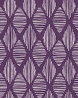 Reed & Smoke Plum geometric wallpaper in plum and pearl