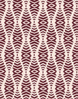 Smoke Ancestry Oxblood geometric wallpaper in oxblood and blush