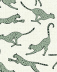 Wild Stride Sage cheetah wallpaper in sage and cream