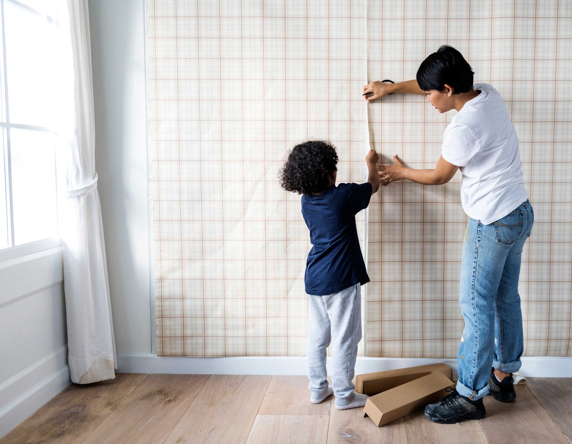 Step-by-step wallpaper installation instructions guide banner - Applied Coverings