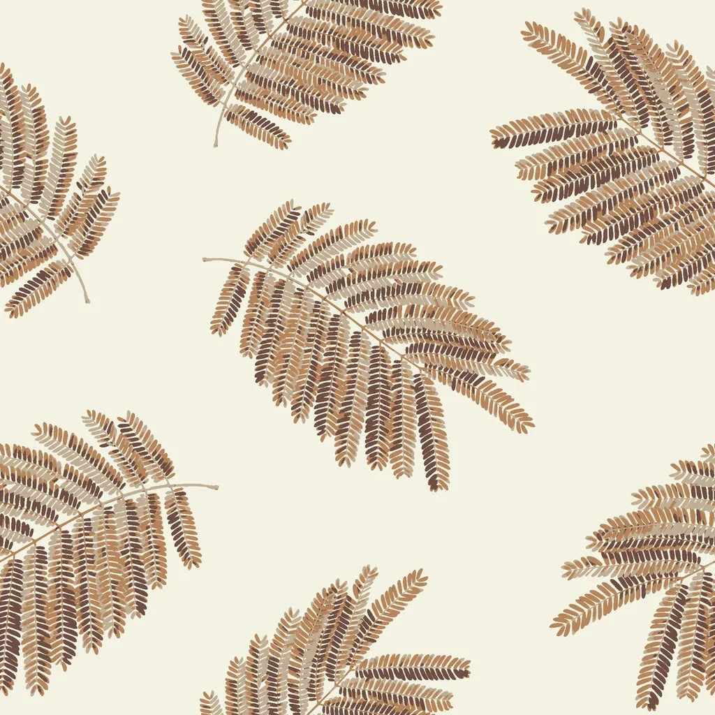 Acacia Scatter dainty leaf wallpaper