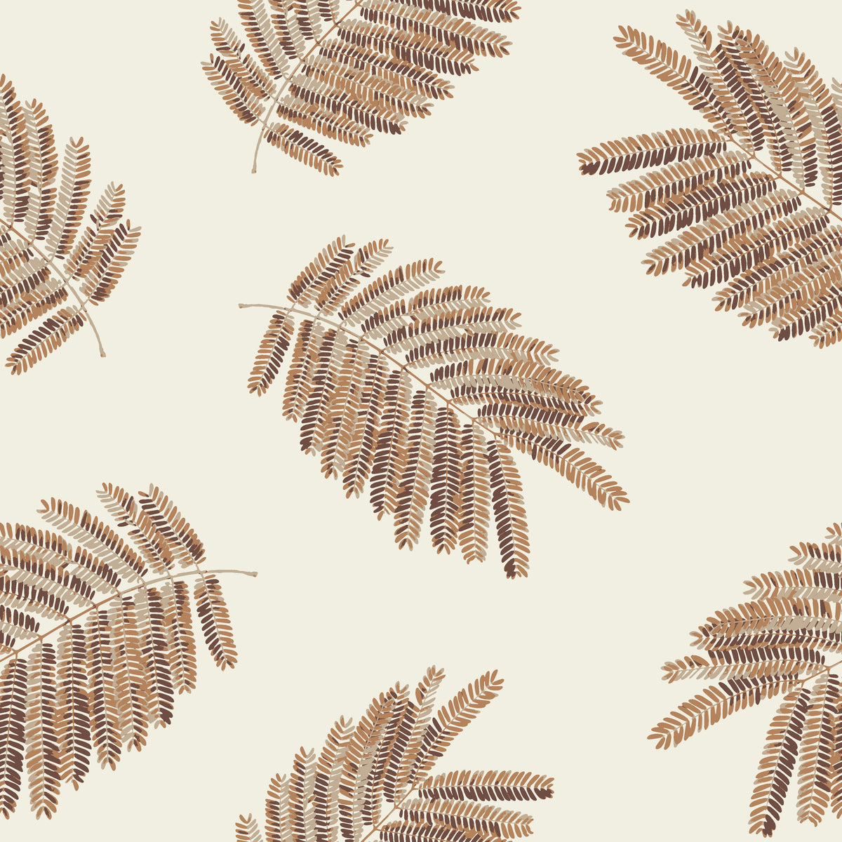 Acacia Scatter dainty leaf wallpaper