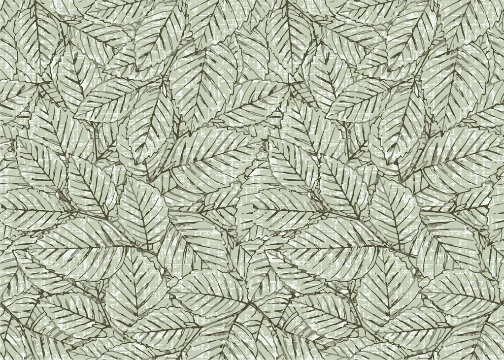 Simple, uncluttered arrangement of verdant leaf sprigs.