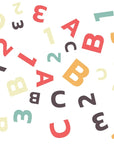 Smooth matte colorful primary letters and numbers peel stick wallpaper -Alphabet Soup