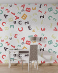 Vibrant primary-colored alphabet and digit wall decals with a sleek flat finish - Alphabet Soup