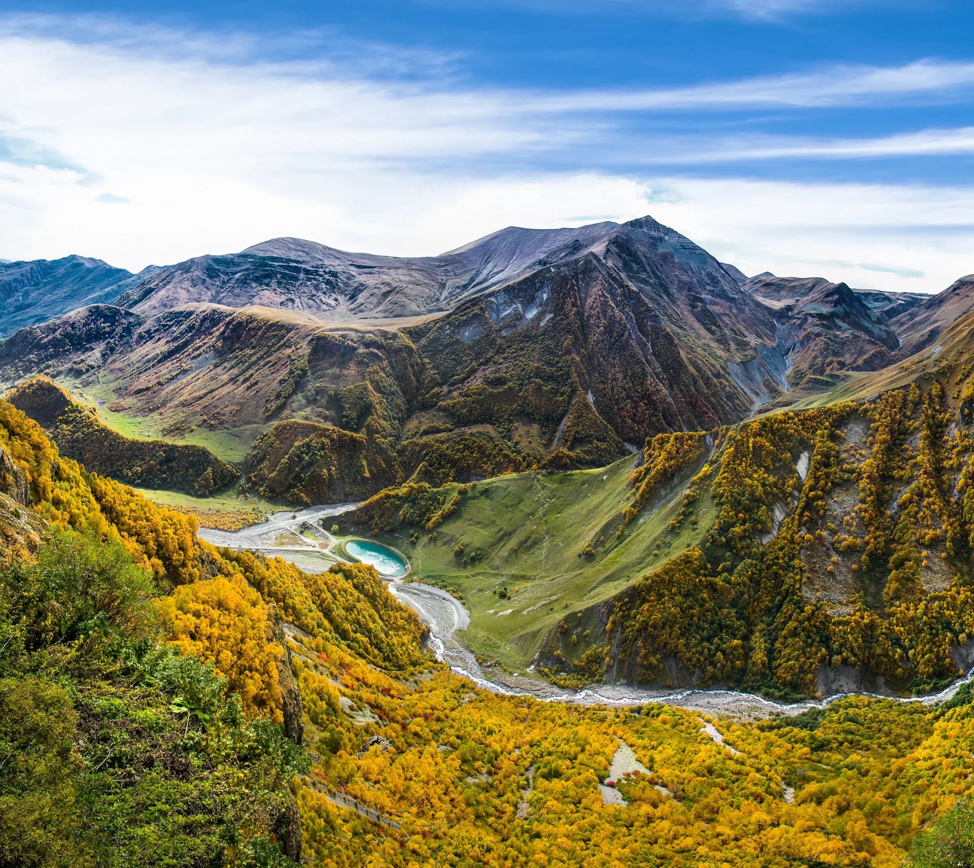 Alpine mountain ranges with crystalline waters and evergreen forests removable wall covering