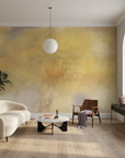 Warm golden amber abstract wallpaper with soft layered translucence