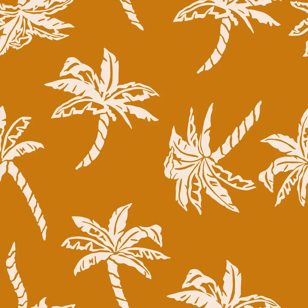 Amber Palms retro palm wallpaper