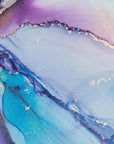 Textured purple blue marble peel and stick wallpaper - Amethyst Tide
