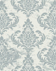 Antique Fern Mist - Vintage Grey Wallpaper