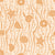 Smooth apricot seashell and starfish peel and stick wallpaper - Apricot Tides