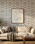 Textured neutral geometric arrows peel and stick wallpaper - Arrows At Dawn