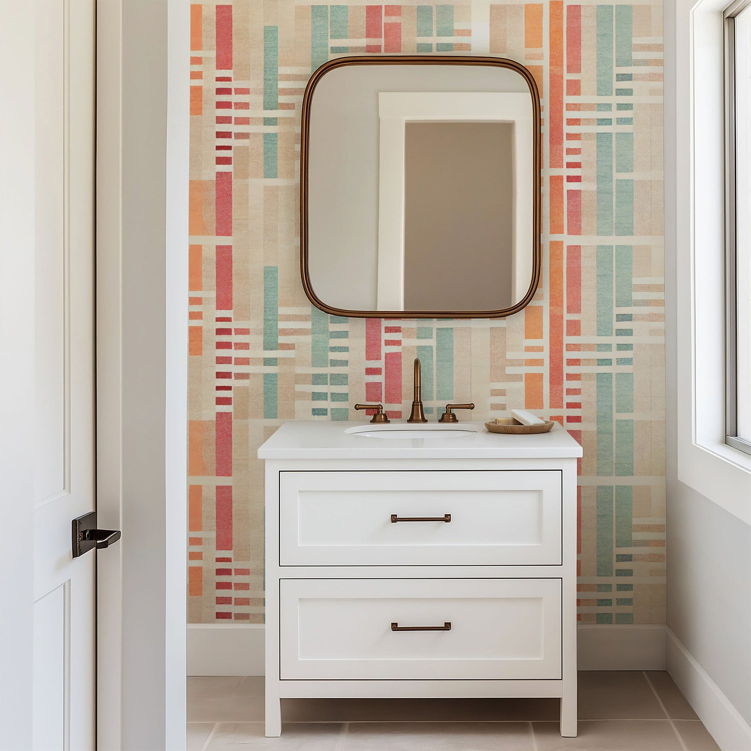Art Block - Mid-Century Geometric Wallpaper