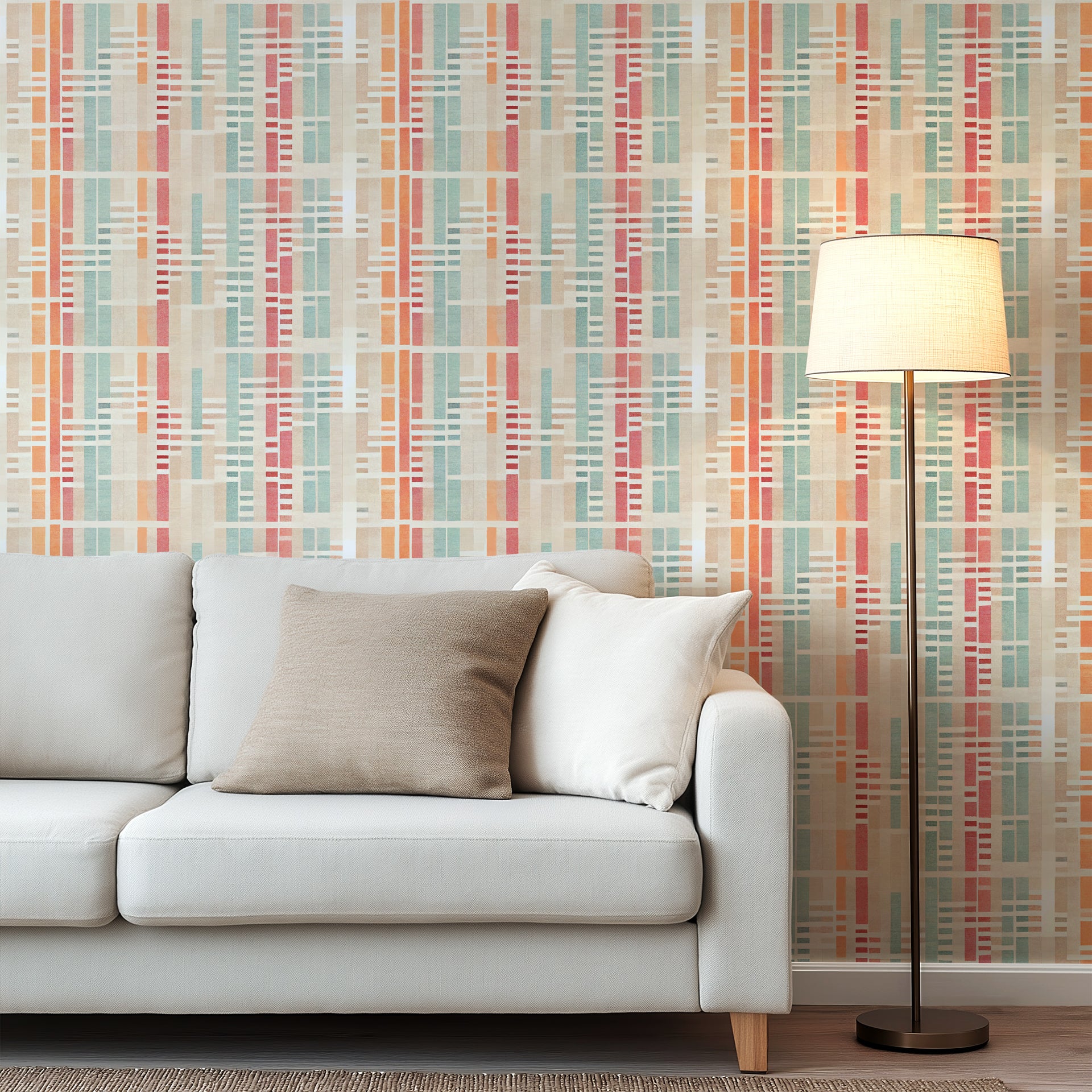 Art Block - Mid-Century Geometric Wallpaper