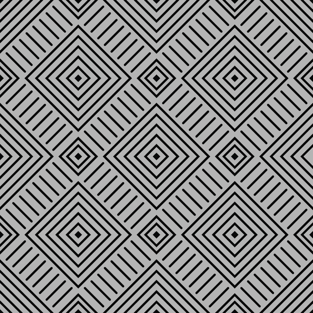 Ascend Zenith black and grey modern geometric diamond wallpaper