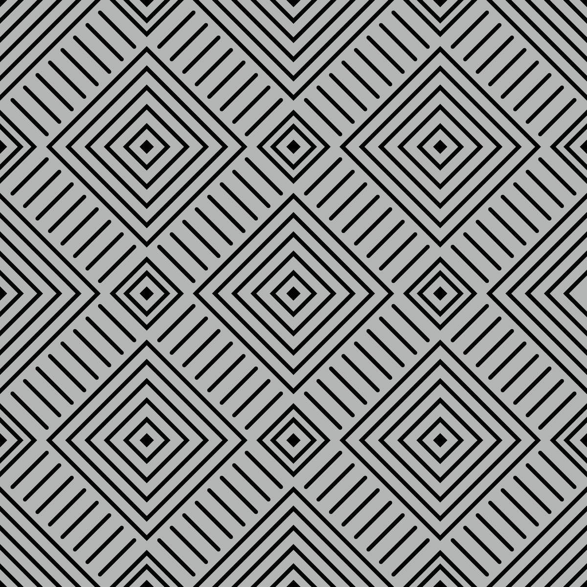 Ascend Zenith black and grey modern geometric diamond wallpaper