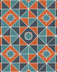 Aztec Triangle Block - Geometric Quilt Wallpaper
