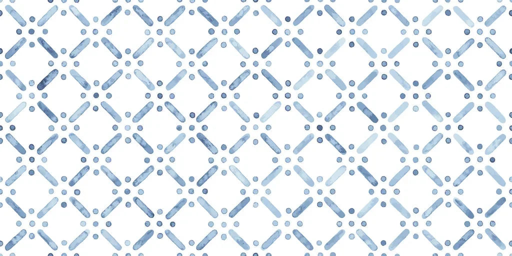 Azul Lattice dotted blue wallpaper