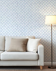 Azul Lattice - Dotted Blue Wallpaper