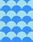 Azure Swell bold blue abstract arc wallpaper