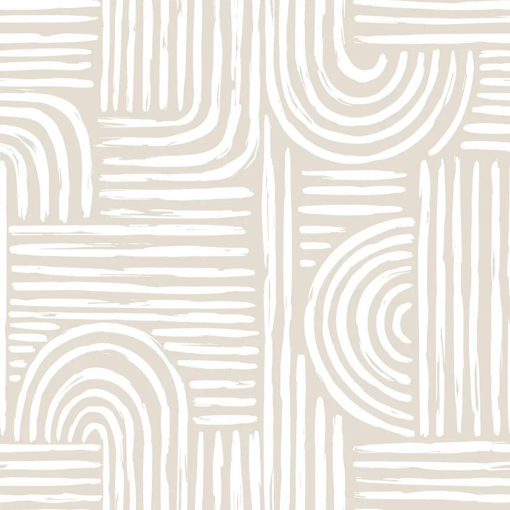 Bantu Lines tribal geometric wallpaper