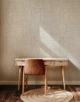 Bantu Lines - Tribal Geometric Wallpaper