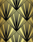 Black Tie dramatic art deco fan wallpaper