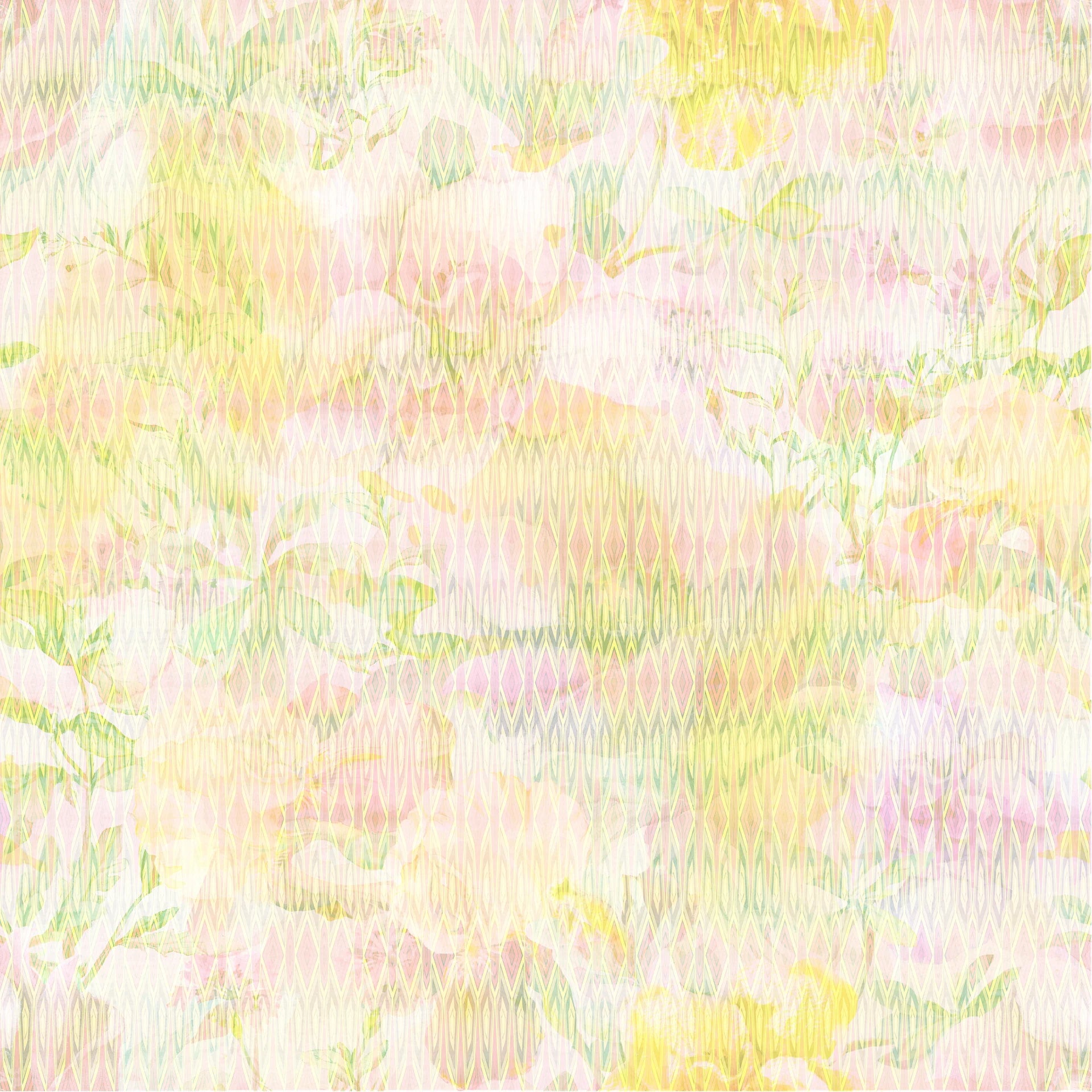 Textured pastel floral geometric peel and stick wallpaper - Bloom & Mist