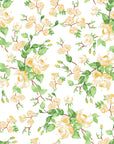 Blossom Spell yellow botanical peel and stick wallpaper