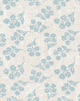 Textured blue floral branch peel and stick wallpaper - Blue Garden