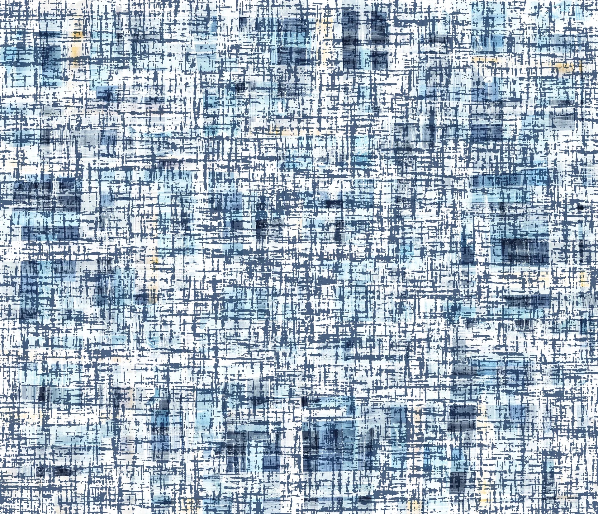 Textured navy blue abstract grid peel and stick wallpaper - Blue Noise