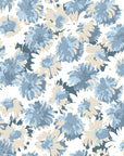 Blue Reverie serene floral peel and stick wallpaper